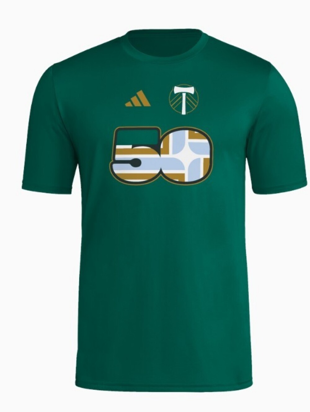 NWT Adidas Portland Timbers Mens Polyester Pregame Training Soccer Jersey